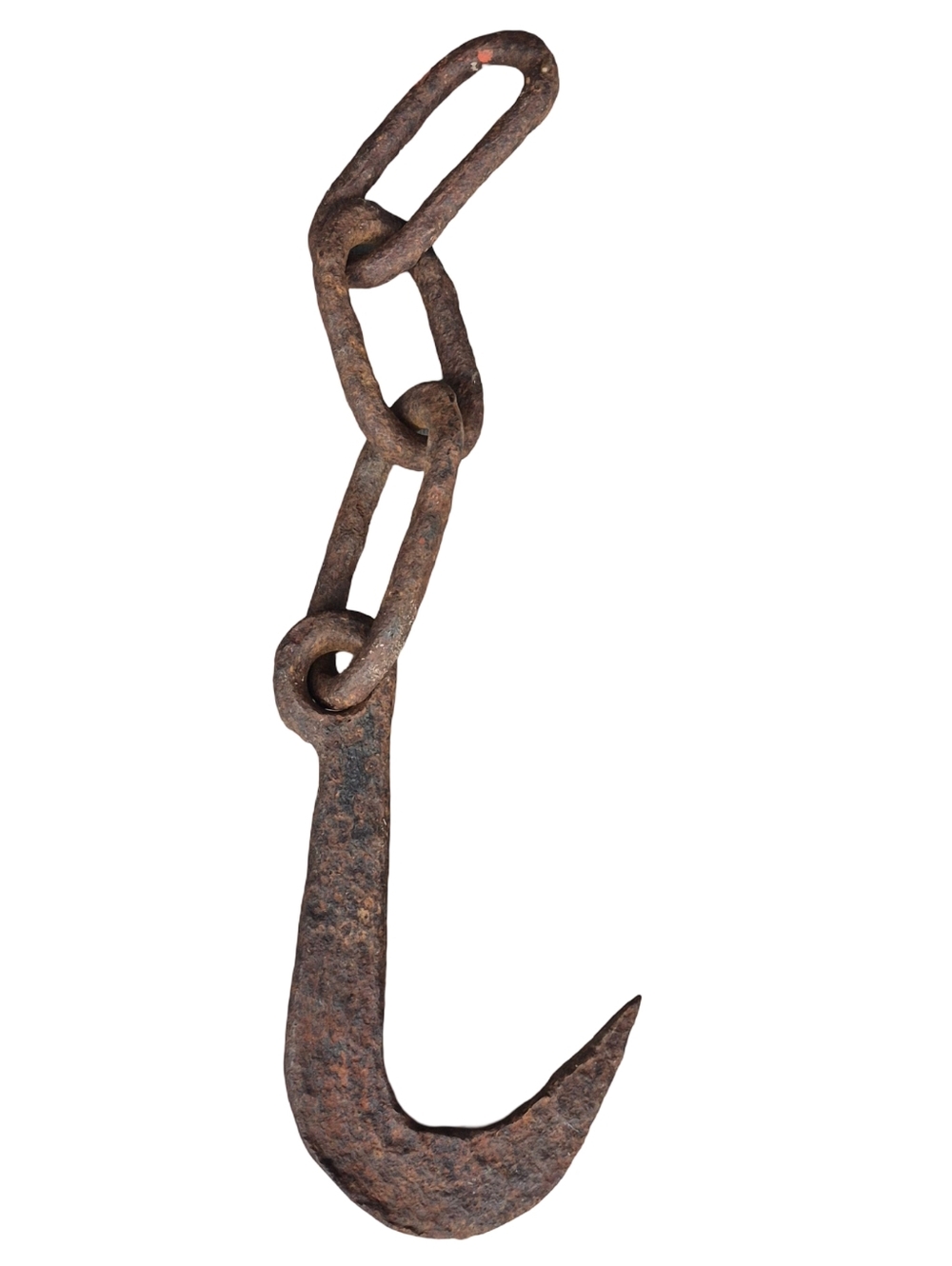 Antique Hook And Chain Hand Forged